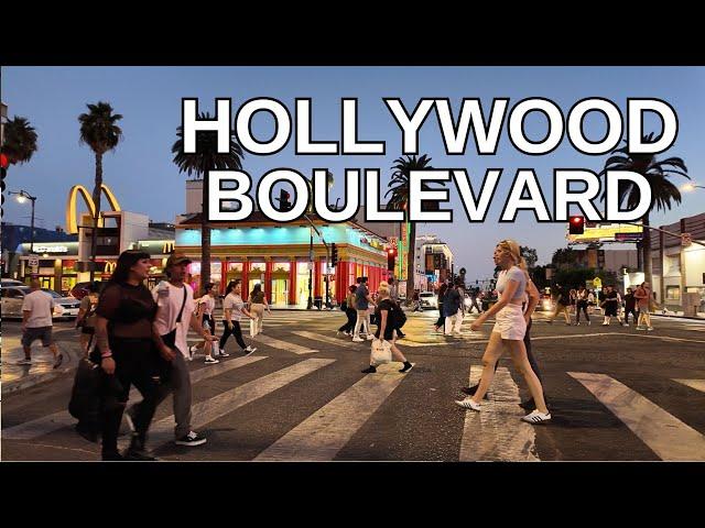 LOS ANGELES Walking Tour [4K] - HOLLYWOOD BOULEVARD