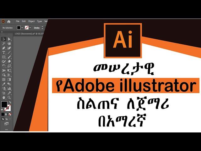 Basic Adobe Illustrator For Beginners In Amharic | መሠረታዊ  የAdobe illustrator ስልጠና ለጀማሪ በአማረኛ