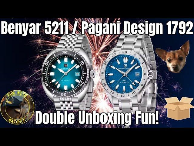 Benyar BY5211 / Pagani Design PD1792 Automatic Watch Double Unboxing Fun!