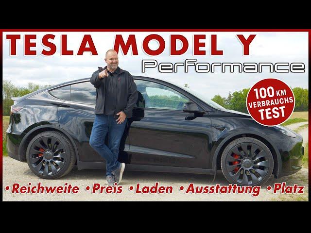 Tesla Model Y Performance - Wie sparsam ist das 534 PS Elektro SUV? | 100 km Verbrauch Test | 2023