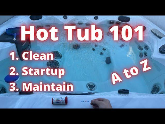 Beginners Hot Tub Guide. How to clean, startup, and maintain a hot tub with bromine.