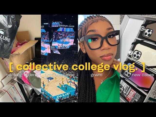 COLLECTIVE VLG: college days in my life | first nba game, q&a, packing orders & more