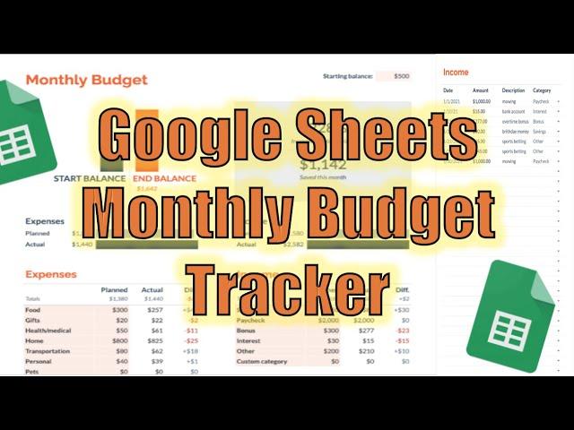 Monthly Budget Tracker in Google Sheets! (FREE!)