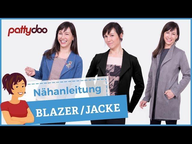 Blazer nähen mit Nahttaschen, Kragen und Ziernähten