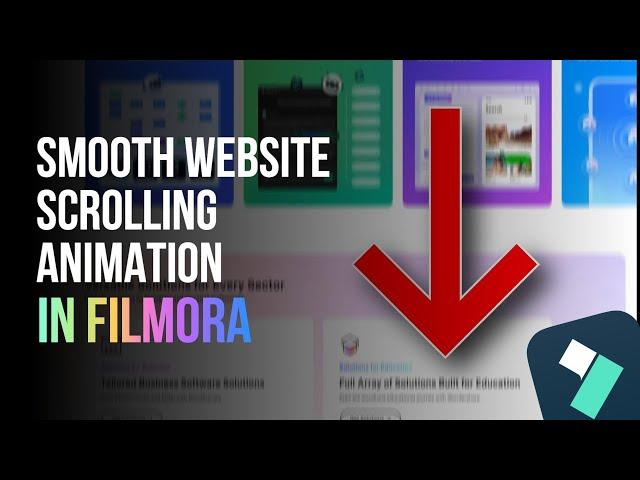 How To Make Smooth Website Scrolling Animation On Filmora 14