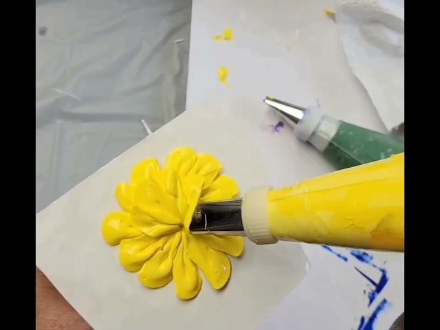 Creating Heavy Texture Flowers (participating in  #flowerpowerartchallenge with Dena Tollefson)