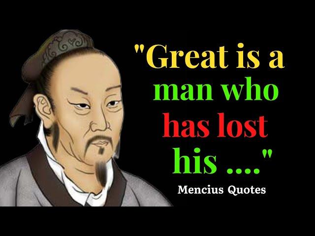 GREAT Mencius Quotes To Know Young Before Old Age| Quotes about Life Lessons | Motivational Quotes