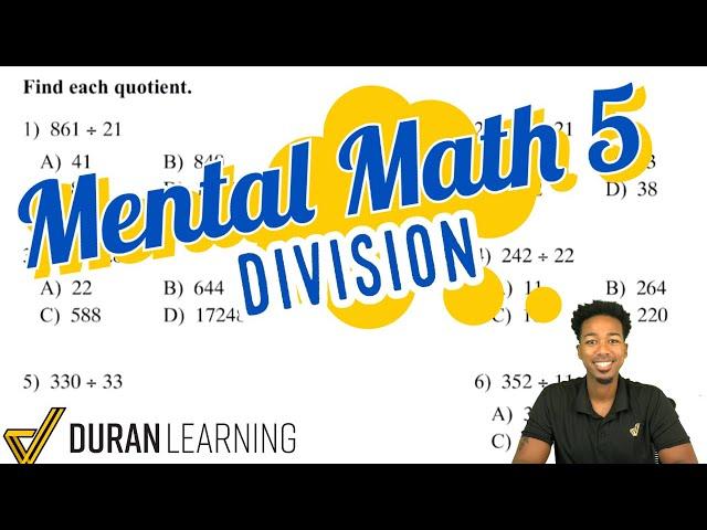 ASVAB Math - Mental Math: Division (No Calculator)