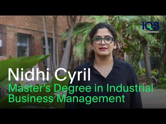 Nidhi Cyril | Master's Degree in Industrial Business Management