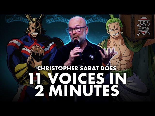 11 Voices in 2 Minutes with voice actor Christopher Sabat | One Piece, Dragon Ball, Yuri on Ice