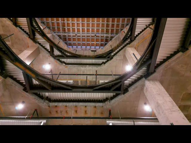 Vertical Gallery Drone Flight in Glenbow's New Home, the JR Shaw Centre for Arts & Culture