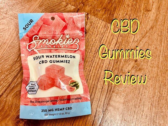 Smokiez Edibles Sour Watermelon CBD Vegan Gummies THC Free Review