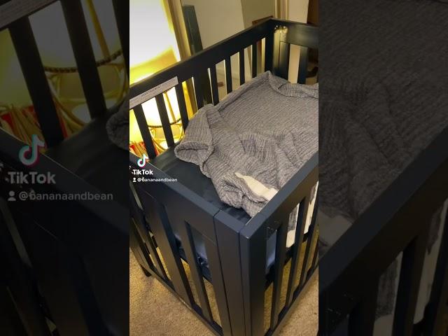 Babyletto  Origami Mini Crib in Navy #babyletto #nursery #origami #minicrib #cribs #productreviews