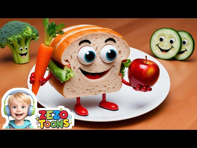 Lunch Time Song for Kids: Yummy and Healthy Eats! | Nursry ryhmes Zezo Toons