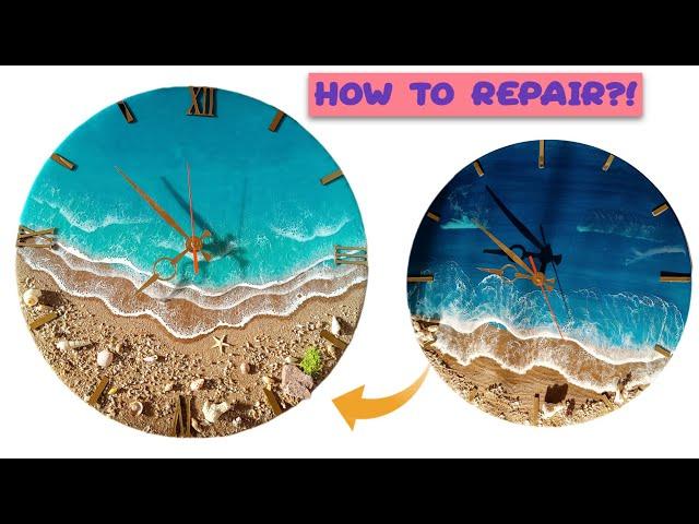 "Transforming a 3-Year-Old Resin Ocean Clock | Stunning Epoxy Repair & Upgrade Tutorial!"