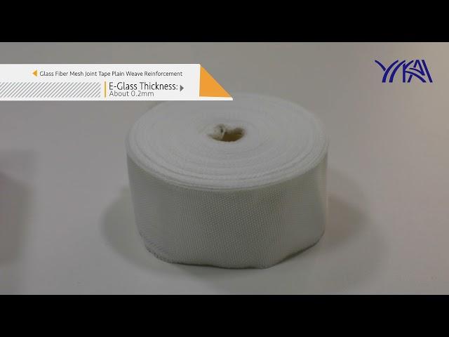 YIKAI Fiberglass Cloth Tape Glass Fiber Mesh Joint Tape Plain Weave Reinforcement E-Glass 5cm x 40m