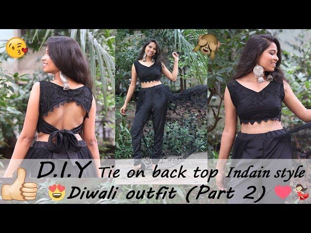 DIY Backless blouse design\Diwali outfit Transformation Part 2 |DREAM Episode 20 | Dream Patel!