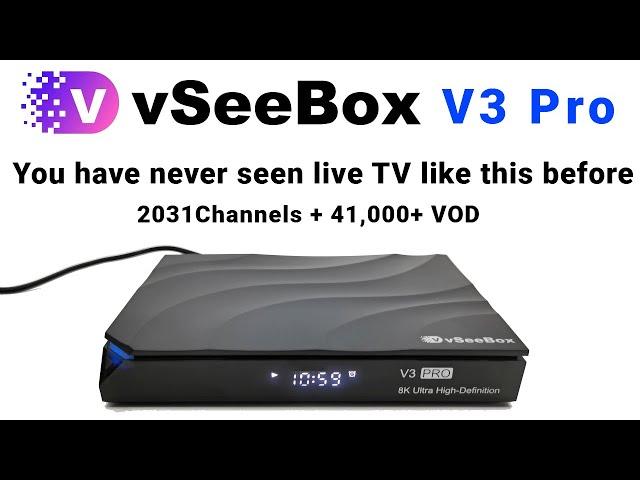 vSeeBox V3 Pro Live TV Android TV Box - New Amlogic Hardware