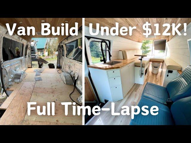 Luxury Off-Grid Van Build in 7 minutes!