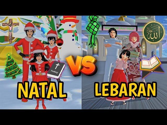 PERBEDAAN NATAL VS LEBARAN!! || SAKURA SCHOOL SIMULATOR INDONESIA