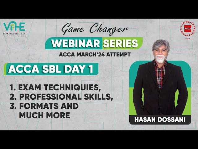 Exam Techniquies, Professional Skills, formats and much more | ACCA SBL | Day 1