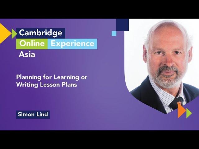 Planning for learning or writing lesson plans with Simon Lind