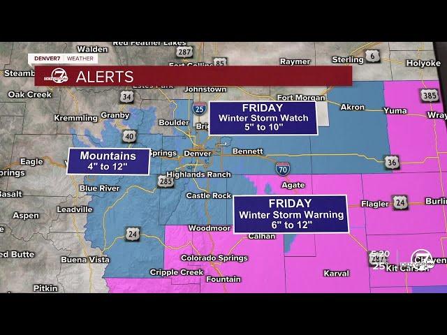 Another round of snow for the Denver metro area Thursday and Friday