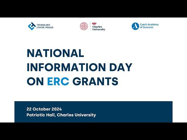 National Information Day on ERC grants 2024 - pt.1