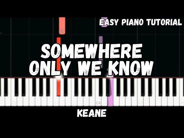 Keane - Somewhere Only We Know (Easy Piano Tutorial)