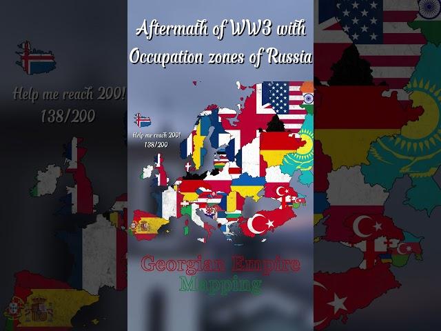 Aftermath of WW3 with Occupation Zones of Russia #foryou #history #geography #mapper #mapping