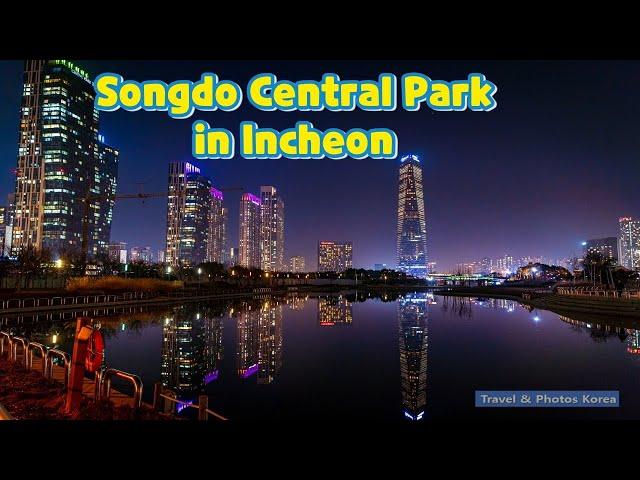 Songdo Central Park in Incheon, Korea.