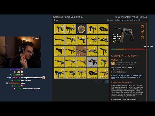 the world’s highest float csgo inventory