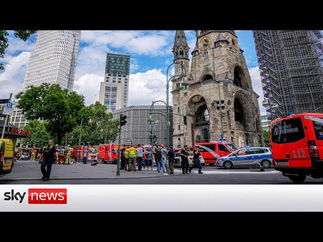 Man arrested after car drives into crowd in Berlin