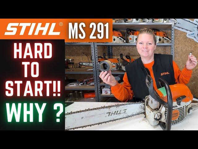 Stihl MS 291 Farm Boss Chainsaw  HARD TO START   It Wants To RIP Your Arm Off!