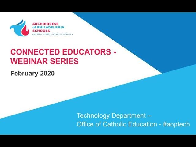 AoP Tech Connected Educators Webinar February 2020