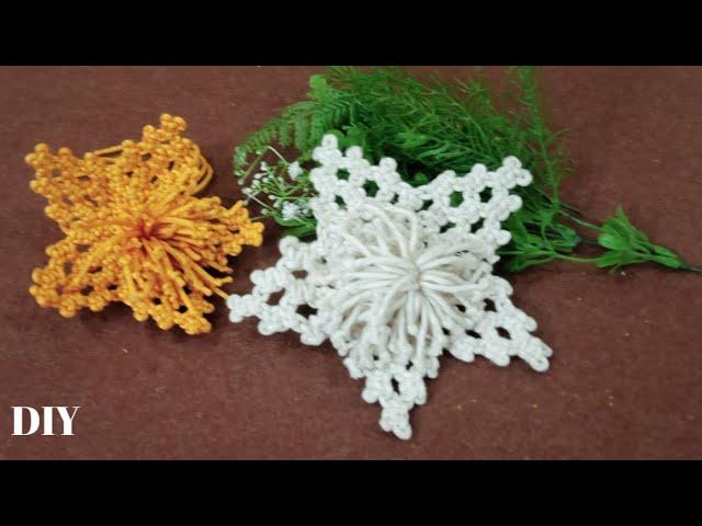 DIY Macrame Flower ||EASY Macrame Flower Tutorial