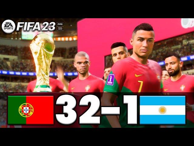 FIFA 23 - PORTUGAL 32-1 ARGENTINA | FIFA WORLD CUP FINAL 2022 QATAR | FIFA 23 PC - FIFA 23 PS5