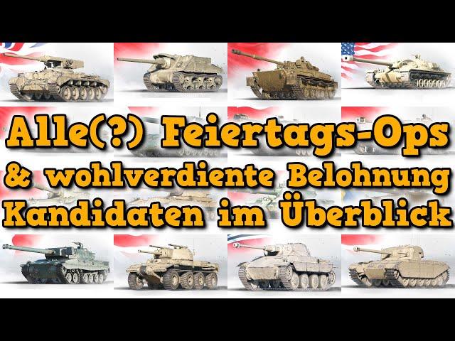 Alle(?) Feiertags-Ops & wohlverdiente Belohnung Kandidaten 2024/25 im Überblick  - World of Tanks