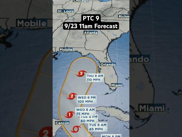 Potential Tropical Cyclone 9 Expected To Become A Hurricane. Florida landfall likely #florida