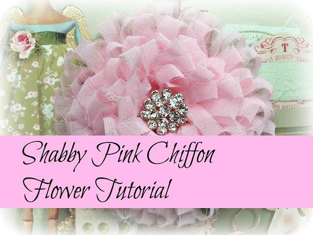 Shabby Pink Chiffon Flower Tutorial | OohLaLa Vintage Treasures