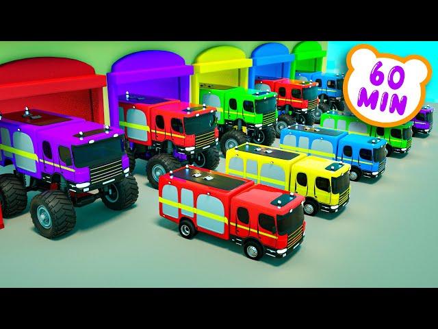 Wheels on the Bus + Bingo Song | Monster Trucks, Fruit Wheels | Baby Nursery Rhymes & Kids Songs