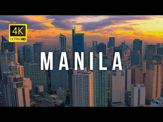 Manila, Philippines  in 4K Ultra HD | Drone Video