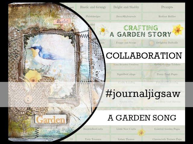 Mixed Media Cover #journaljigsaw @RachandBellaCrafts  collaboration video (grungy &  Rustic)