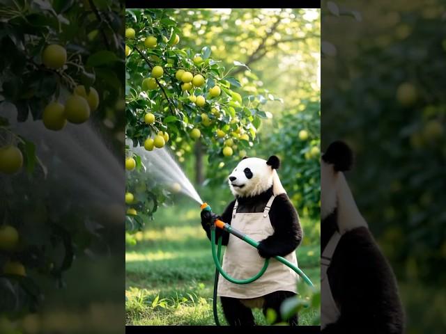 Gardener Panda Hard at Work  Growing Fruity Dreams!