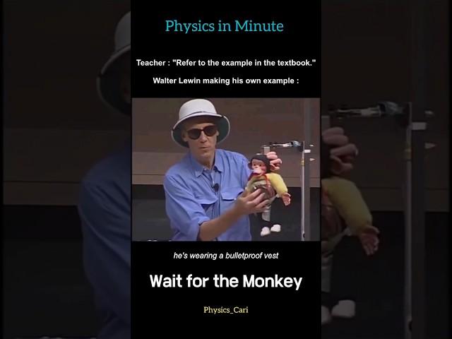 Wait for the Monkey | monkey and hunter Experiment | Walter Lewin Lecture #shorts