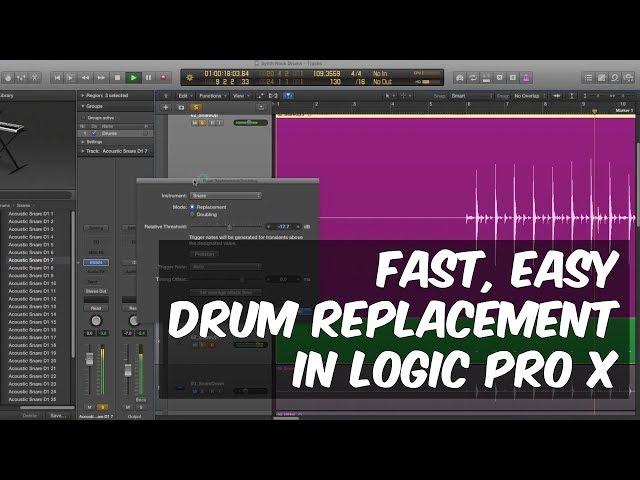 Fast Easy Drum Replacement in Logic Pro X - Rob Mayzes - Warren Huart: Produce Like A Pro