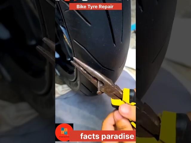 How Bike Tyre Is Easily Repaired?#tirerepairkit#tyrerepair#puncturetepair#ytshorts