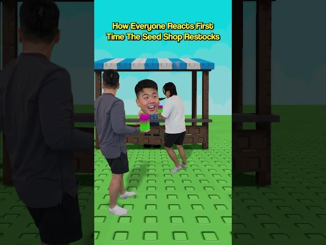 Everyones FIRST Time Seeing Grow a Garden Restock