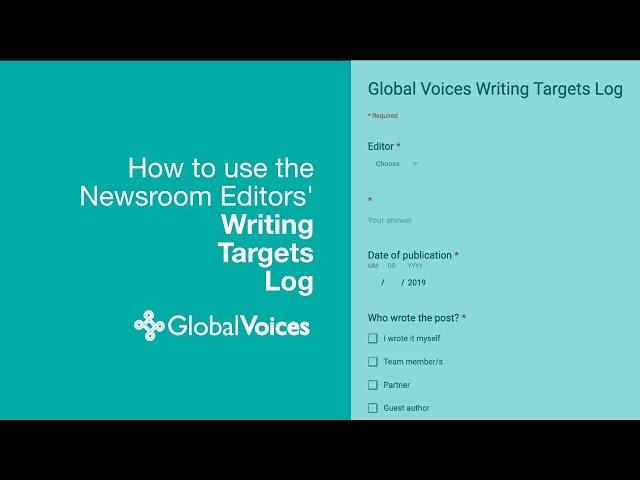 How to use the GV Writing Targets log - #2