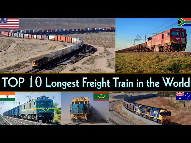 TOP 10 LONGEST FRIEGHT TRAINS IN THE WORLD 2024 || World's Longest Train